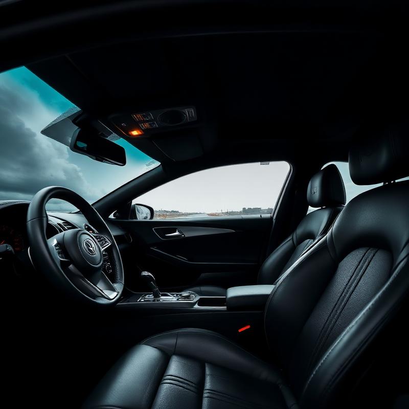 Deep-cleaned leather car interior and dashboard